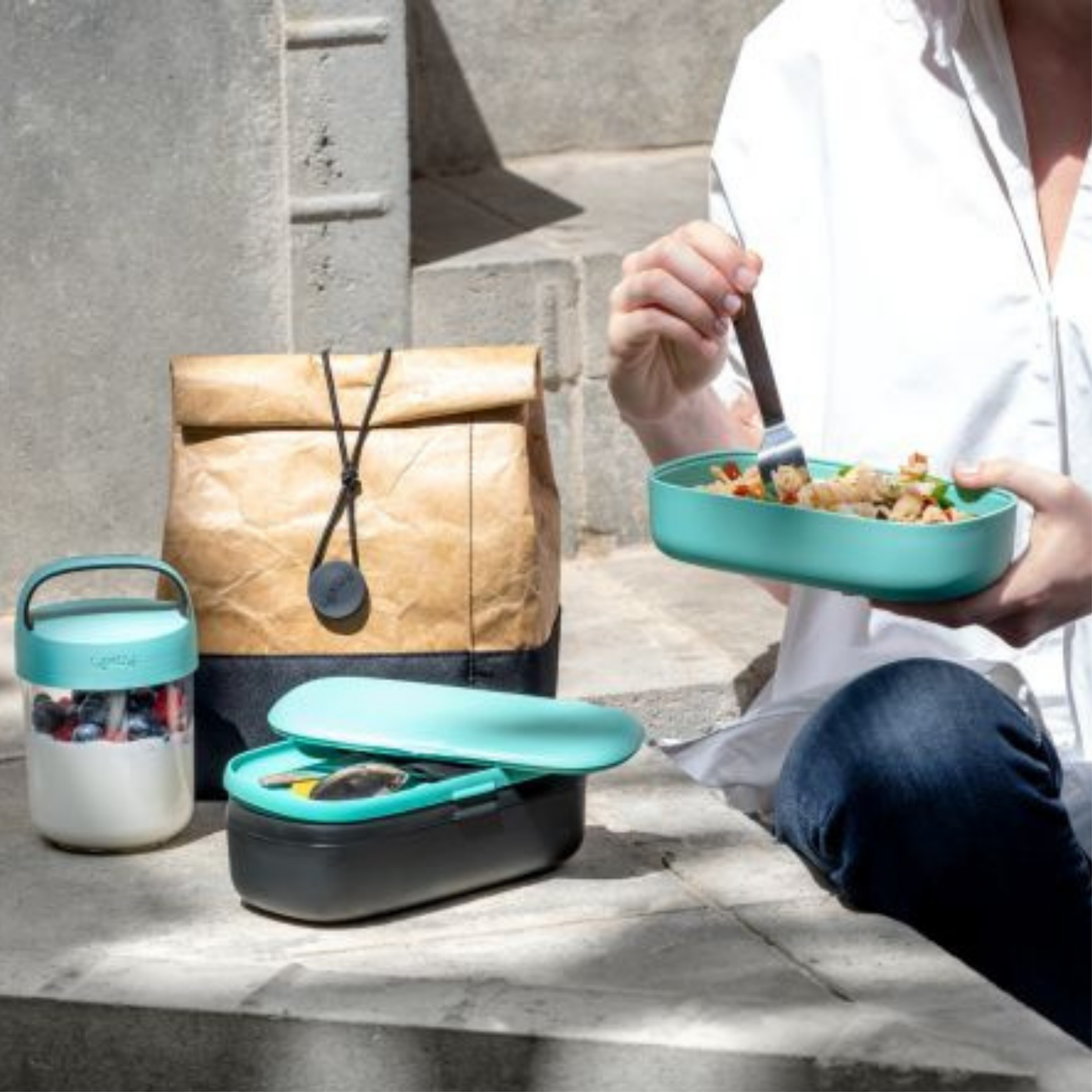 LunchBox To Go - Turquesa - Lékué
