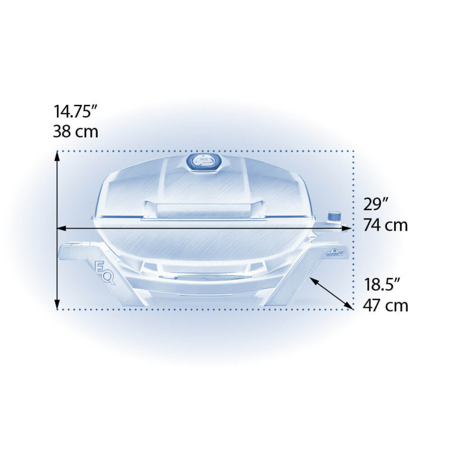 Parrilla eléctrica TravelQ™ PRO285E - Con Carrito PRO285-STAND - Napoleon