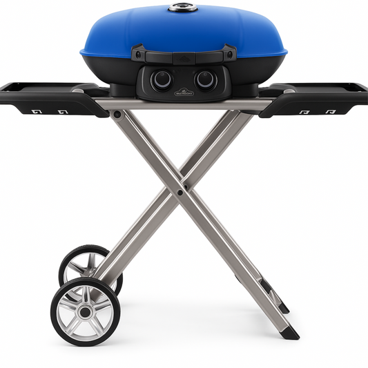 Parrilla Portátil a Gas TravelQ™ 285X con Carrito Tipo Tijera – Napoleon (Azul)